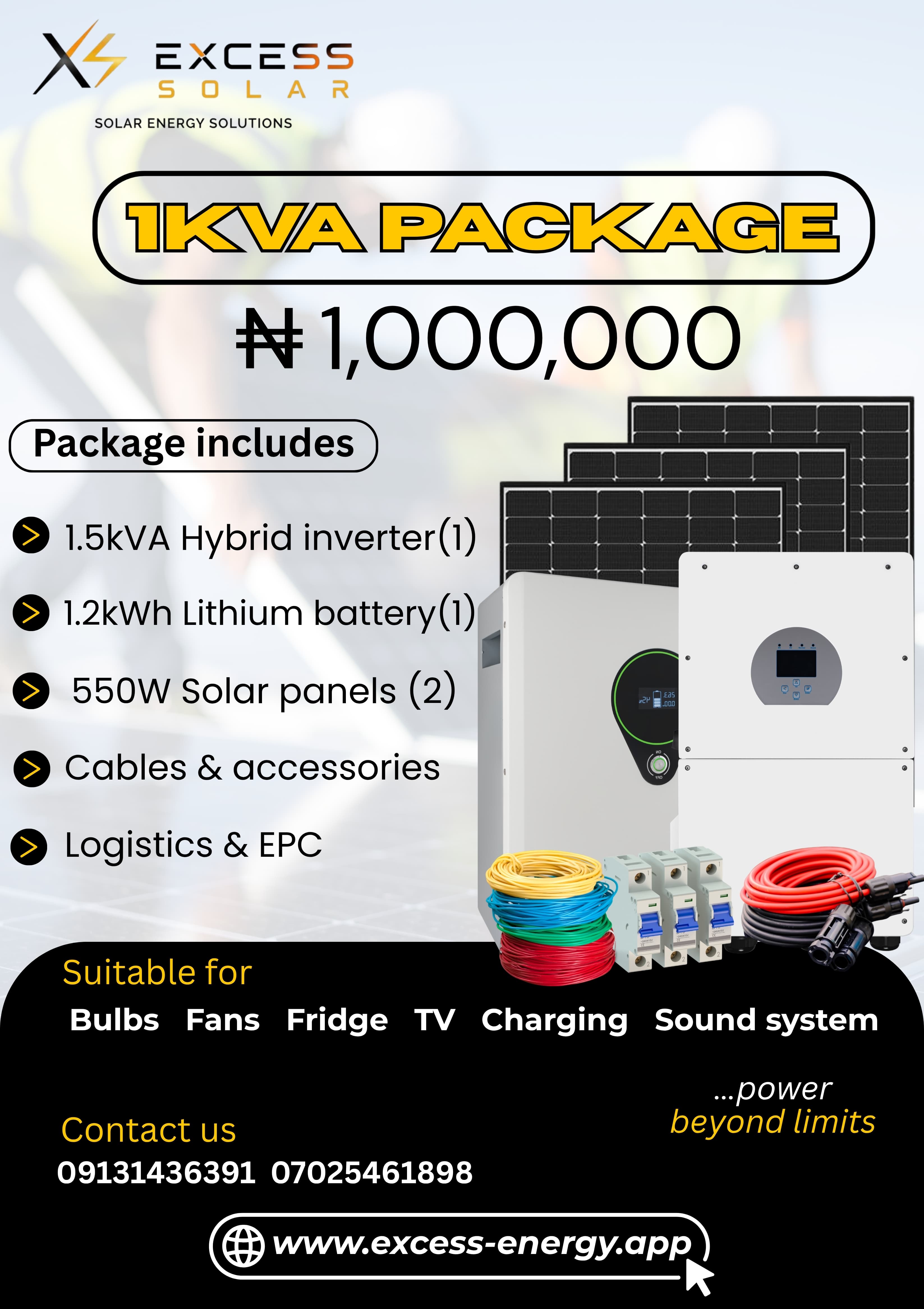 Excess Solar 1kVA package design