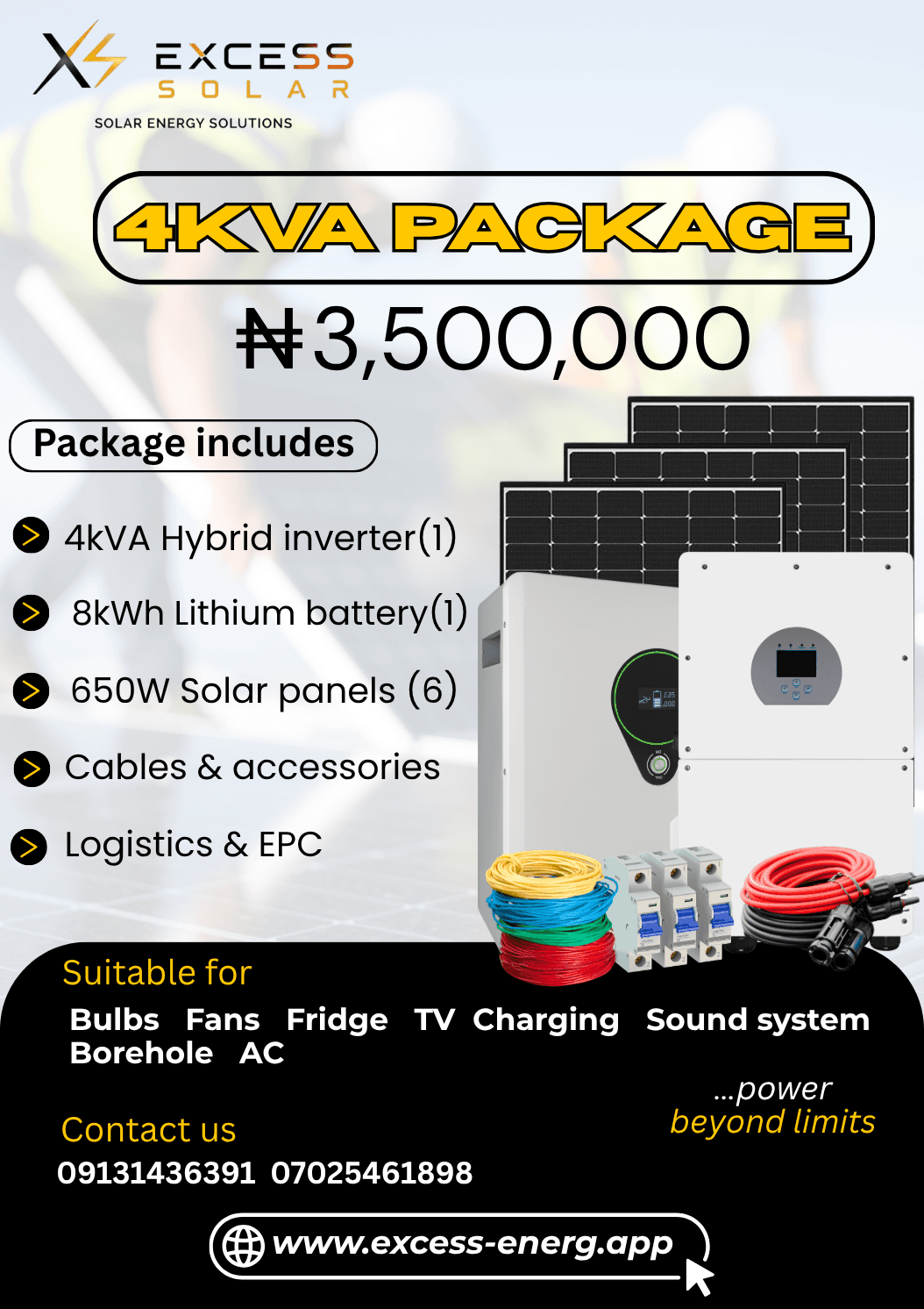 Excess Solar 4kVA package design